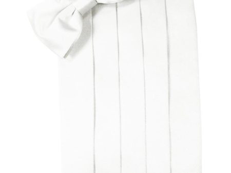 White Luxury Kids Satin Cummerbund Online Sale