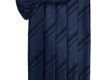 Midnight Kids Striped Satin Cummerbund For Cheap