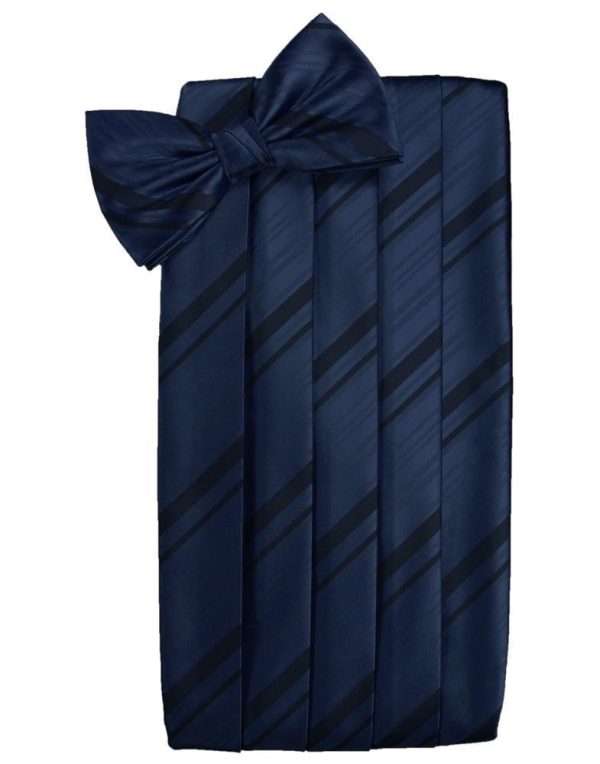 Midnight Kids Striped Satin Cummerbund For Cheap