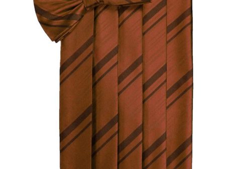 Cognac Kids Striped Satin Cummerbund For Discount