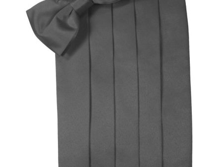 Pewter Luxury Kids Satin Cummerbund Online