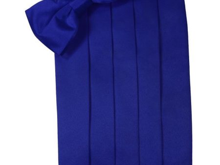 Royal Blue Luxury Kids Satin Cummerbund Cheap