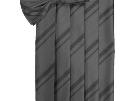 Pewter Kids Striped Satin Cummerbund For Cheap