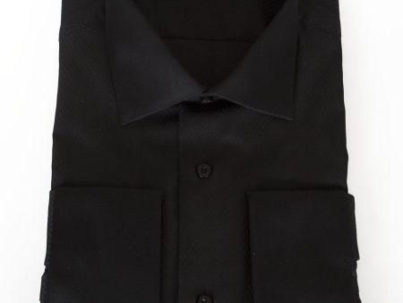 Monticello  Black Laydown Tuxedo Shirt Discount