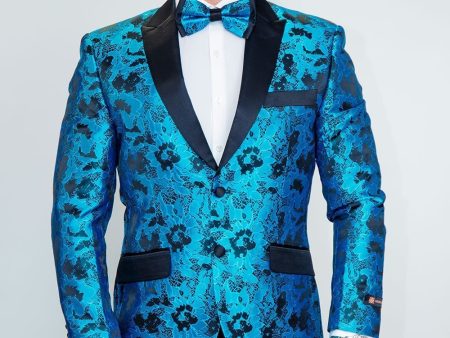 Amsterdam  Turquoise Tuxedo Jacket (Separates) Supply