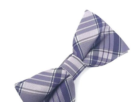 Purple Madison Plaid Kids Bow Tie Cheap