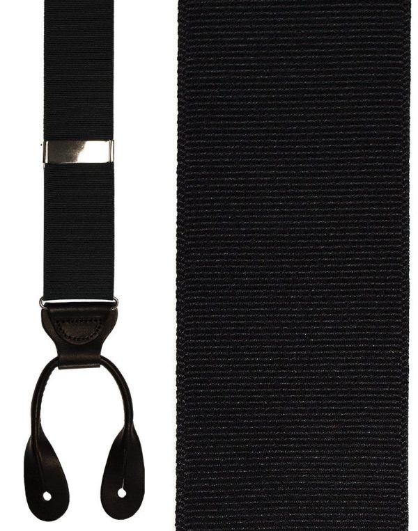 Black Grosgraine Ribbon II  Suspenders Online Sale