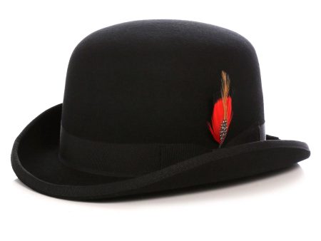 Black Premium Wool Derby Hat Fashion