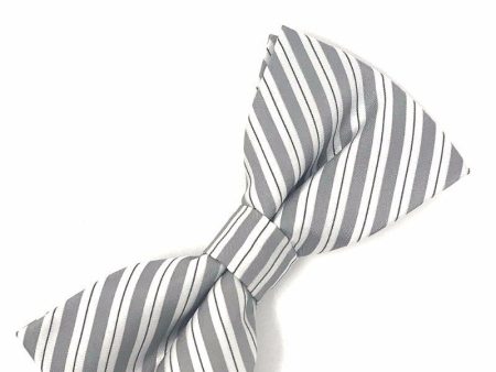 Grey Newton Stripe Kids Bow Tie Online Sale