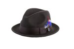 Brown Brooks Trilby 100% Australian Wool Felt Crushable Hat Sale