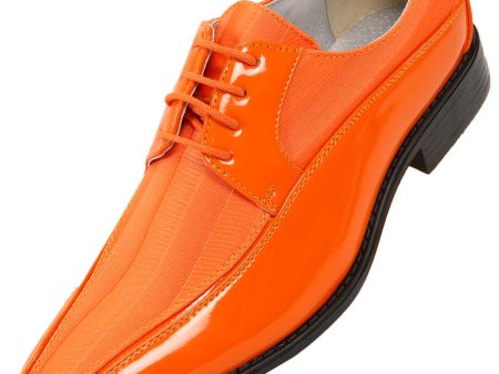 179  Orange Striped Tuxedo Shoes For Cheap