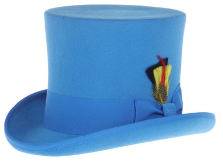 Blue Premium Wool Top Hat Sale