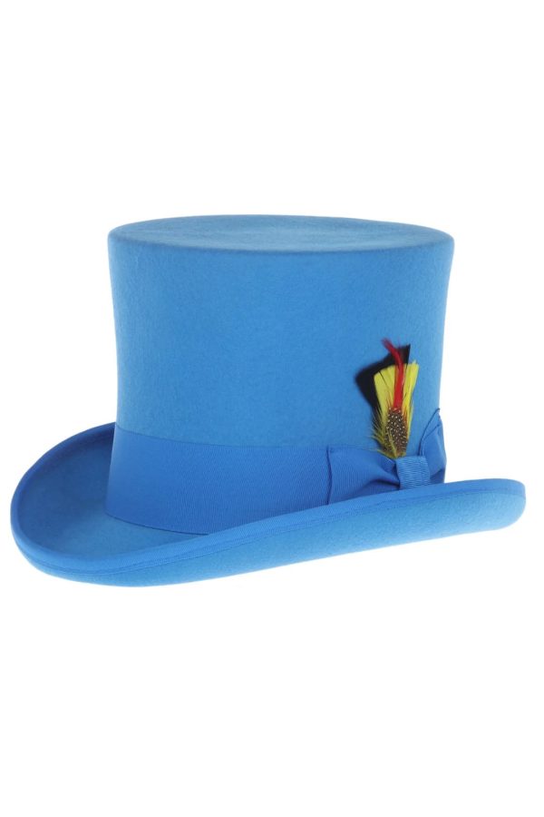 Blue Premium Wool Top Hat Sale