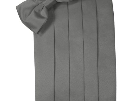 Charcoal Luxury Kids Satin Cummerbund Hot on Sale