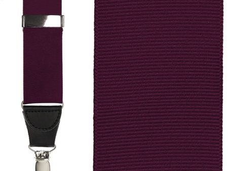 Burgundy Grosgraine Ribbon  Suspenders For Sale