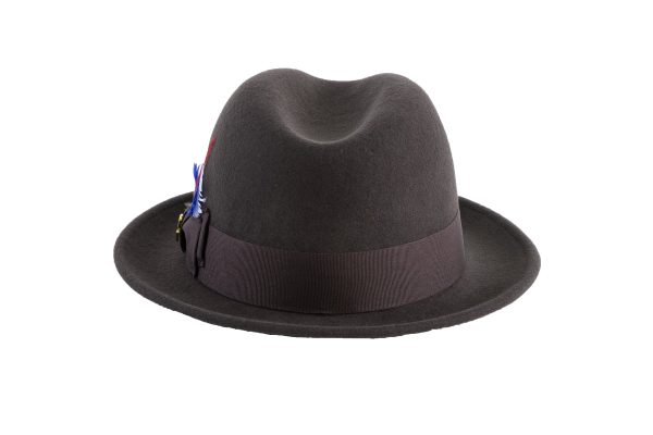 Brown Brooks Trilby 100% Australian Wool Felt Crushable Hat Sale