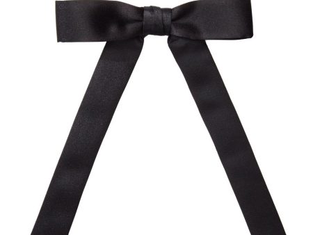 Black Satin Western Bow Tie Online now