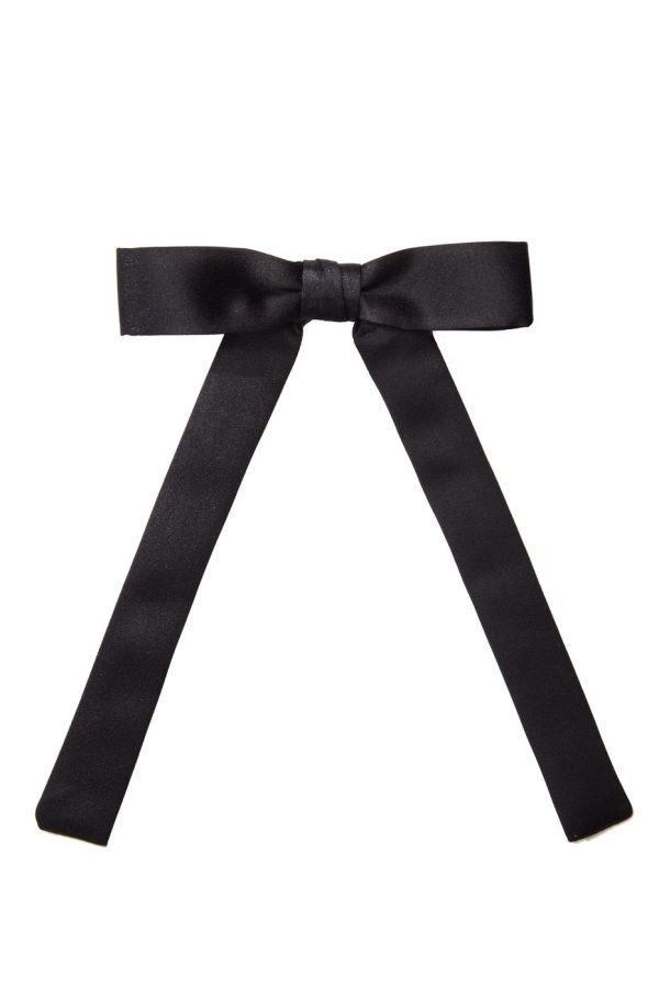 Black Satin Western Bow Tie Online now