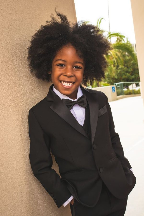 007  Kids Black Tuxedo 5-Piece Set Cheap