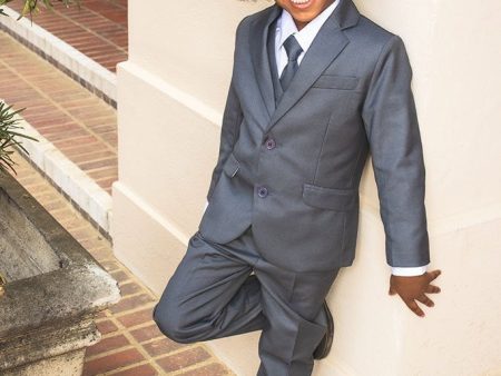 007  Kids Charcoal Suit 5-Piece Set Online Sale