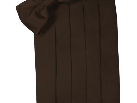 Chocolate Luxury Kids Satin Cummerbund For Cheap