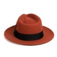 Rust Fedora 100% Australian Wool Crushable Hat Cheap