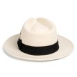 White & Black Fedora 100% Australian Wool Crushable Hat on Sale