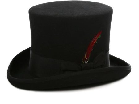 Black Premium Wool Top Hat Discount