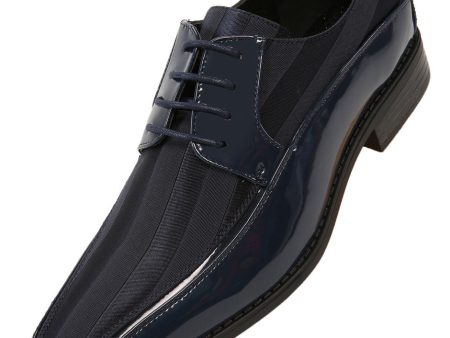 179  Navy Striped Tuxedo Shoes Fashion