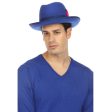 Royal Blue 100% Wool Australian Fur Felt Godfather Hat Sale