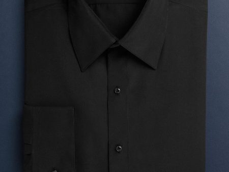 Como  Black Laydown Tuxedo Shirt Cheap