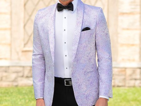 Aries  Lilac Paisley Shawl Tuxedo Jacket (Separates) Cheap