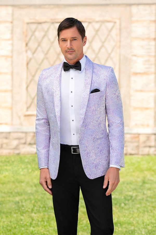 Aries  Lilac Paisley Shawl Tuxedo Jacket (Separates) Cheap