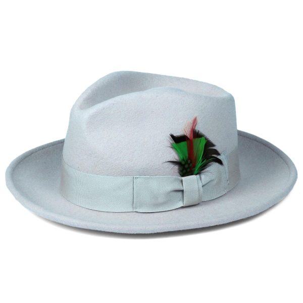 Sky Blue Fedora 100% Australian Wool Crushable Hat Online